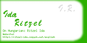ida ritzel business card